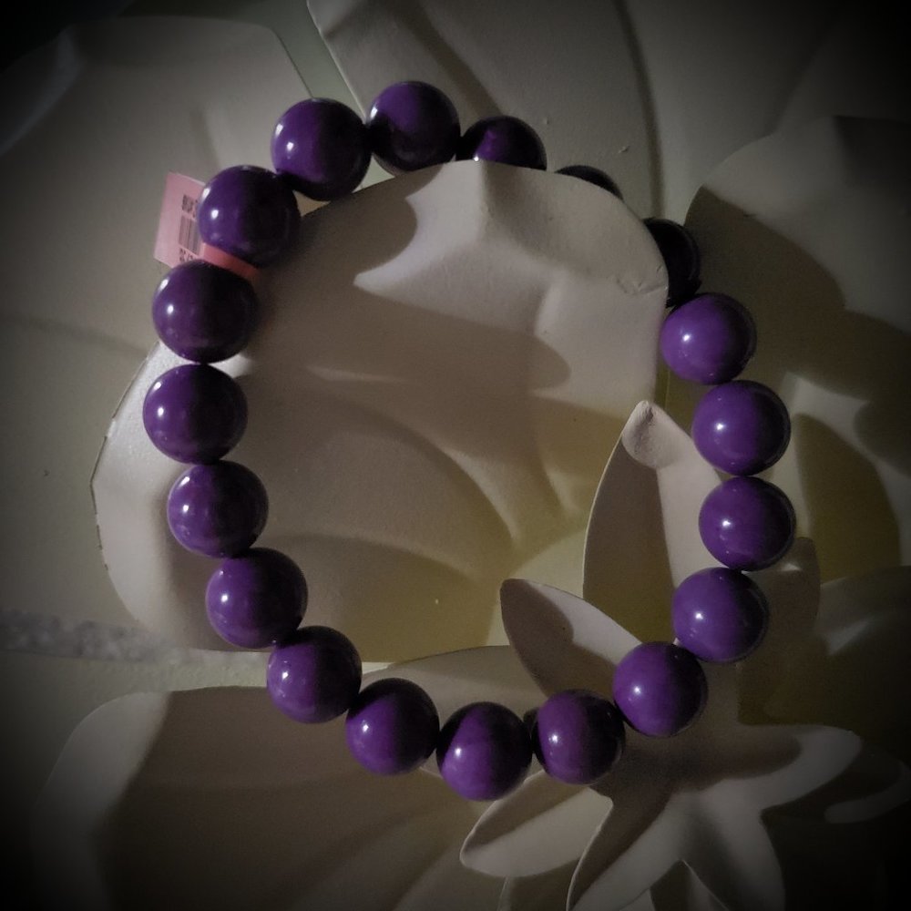 Phosphosderite Beads Stretch Bracelet